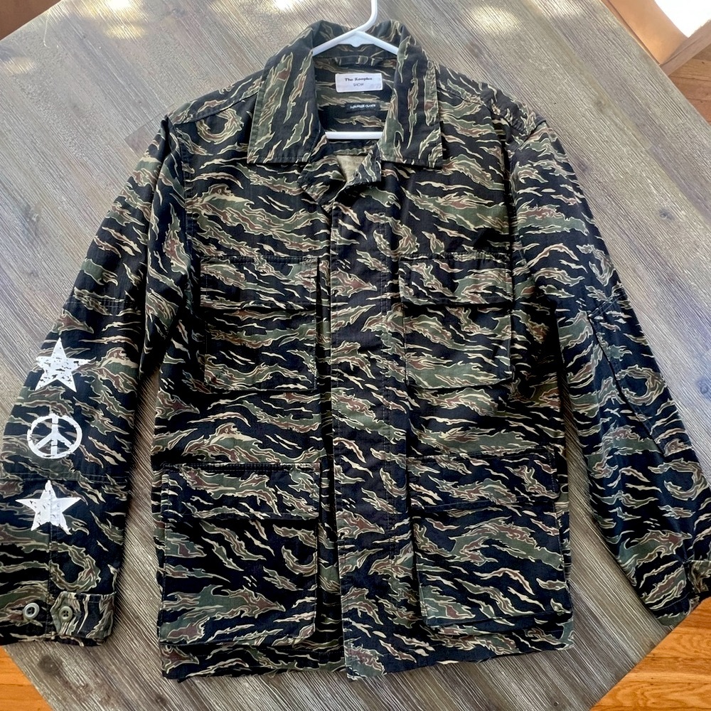 The Kooples camouflage printed shirt Jacket